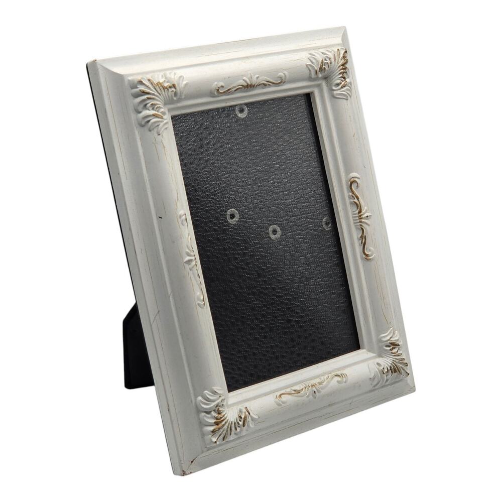 Burnes of Boston 8x6 Photo Frame White Gold Ornate Floral Vintage Style Victoria